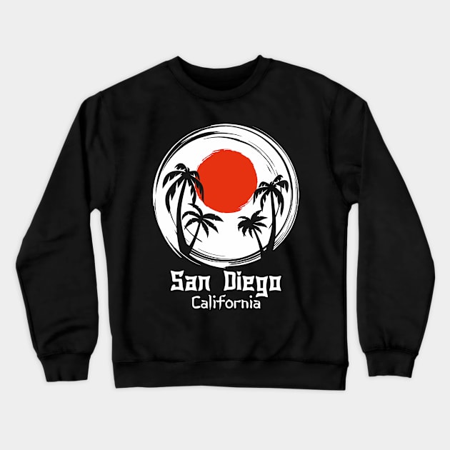 San Diego California Crewneck Sweatshirt by Jennifer